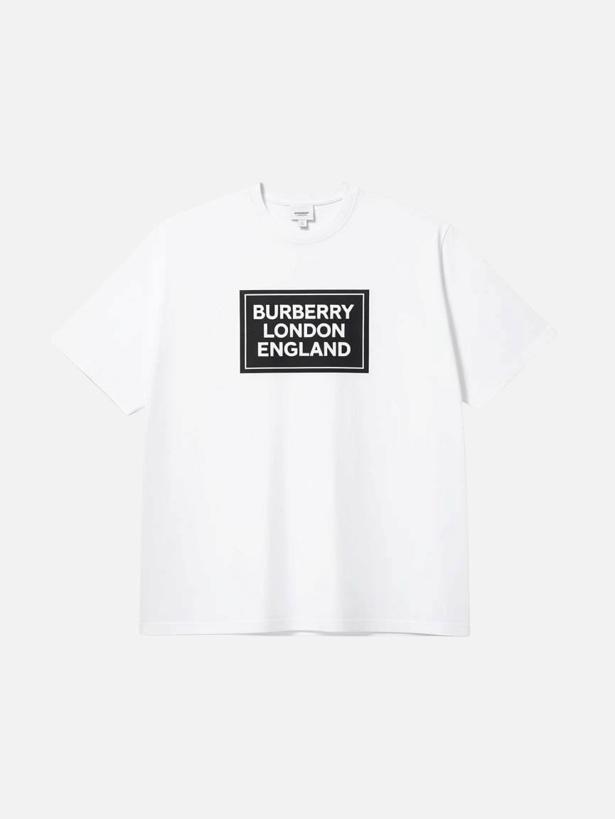 Burberry London England Square White Tee