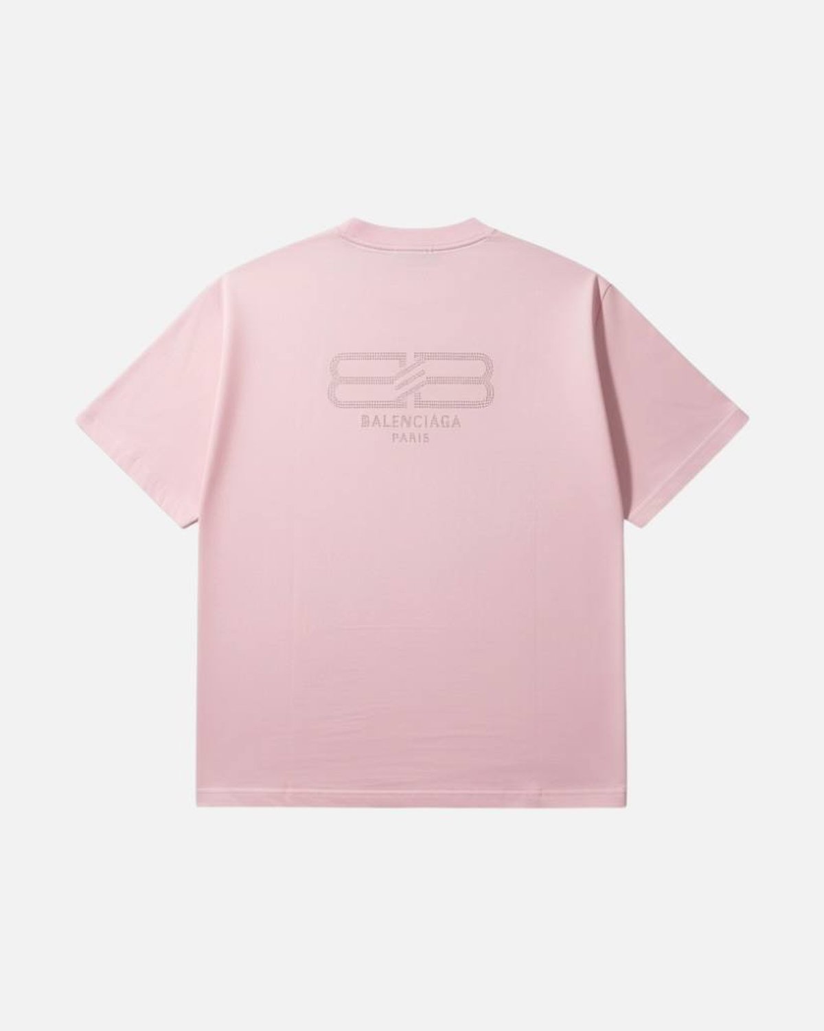 Balenciaga BB Rhinestone Pink Tee - photo 1
