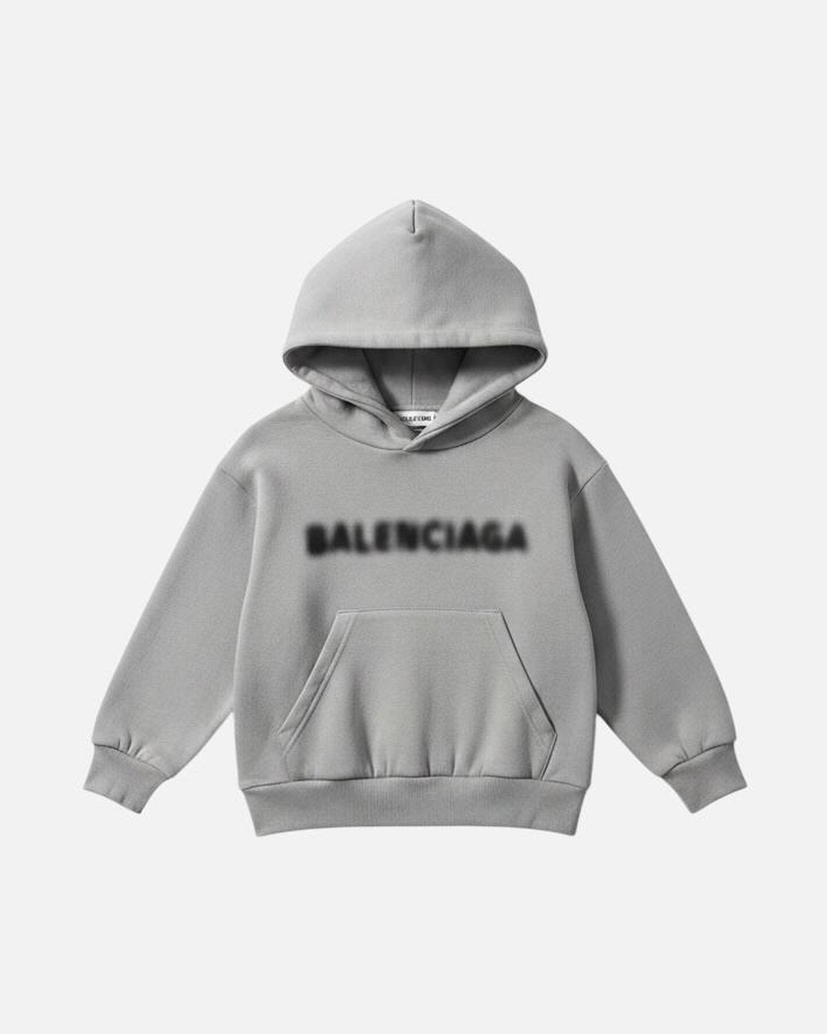 Balenciaga Blurry Logo Taupe Hoodie (Kids) - photo 1