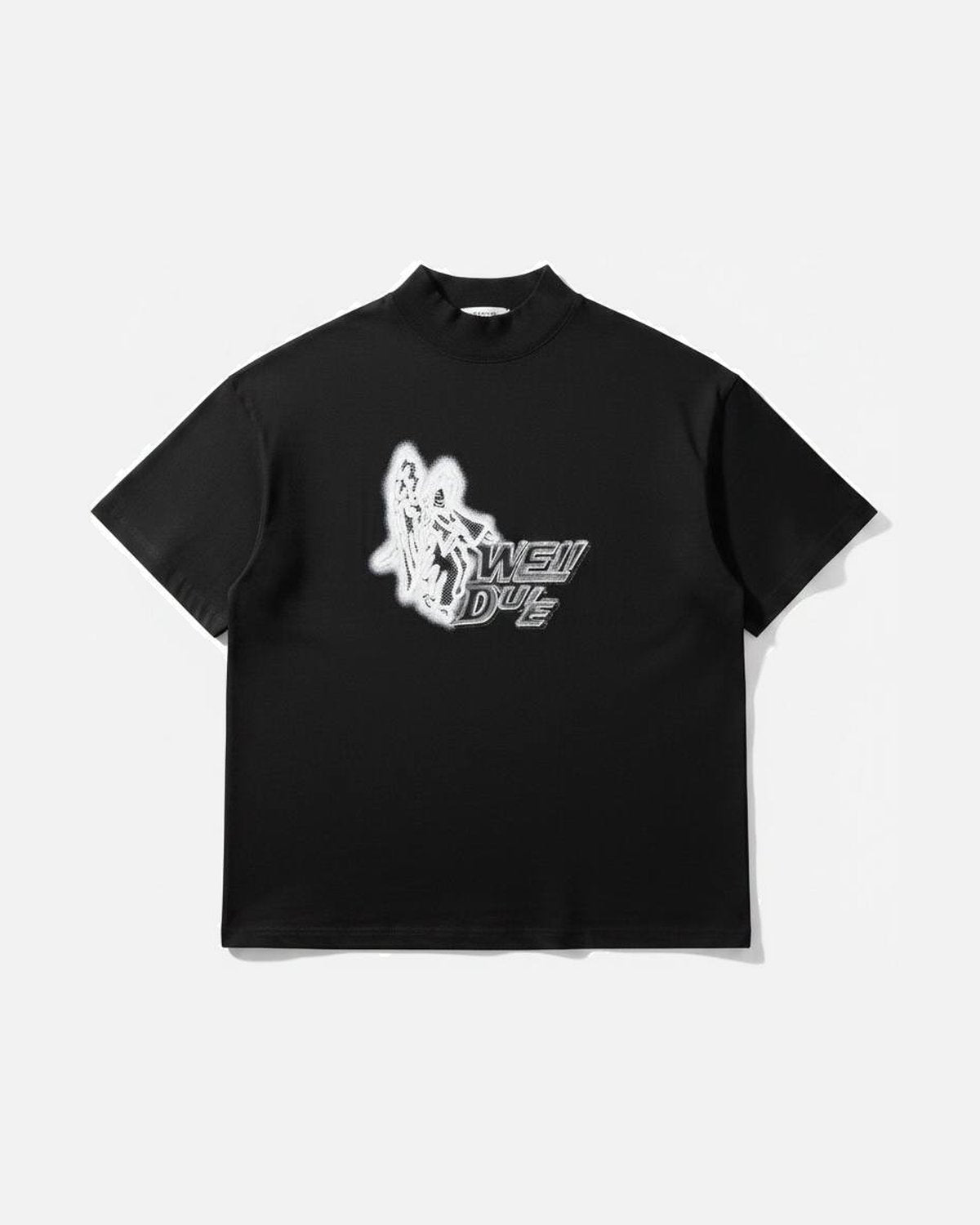 We11done High Neck Black Tee - photo 1