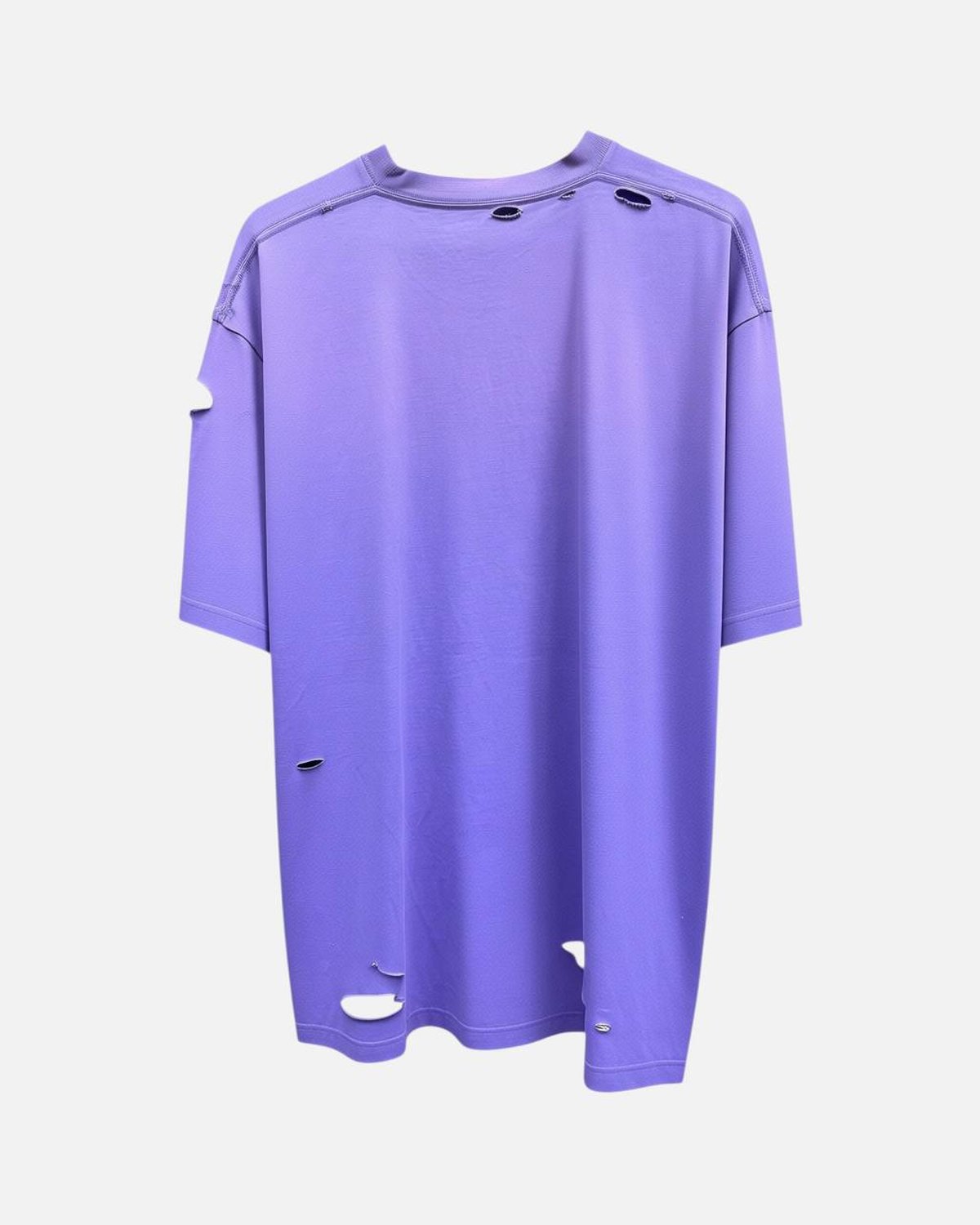 Balenciaga Caps Destroyed Purple Tee - photo 2