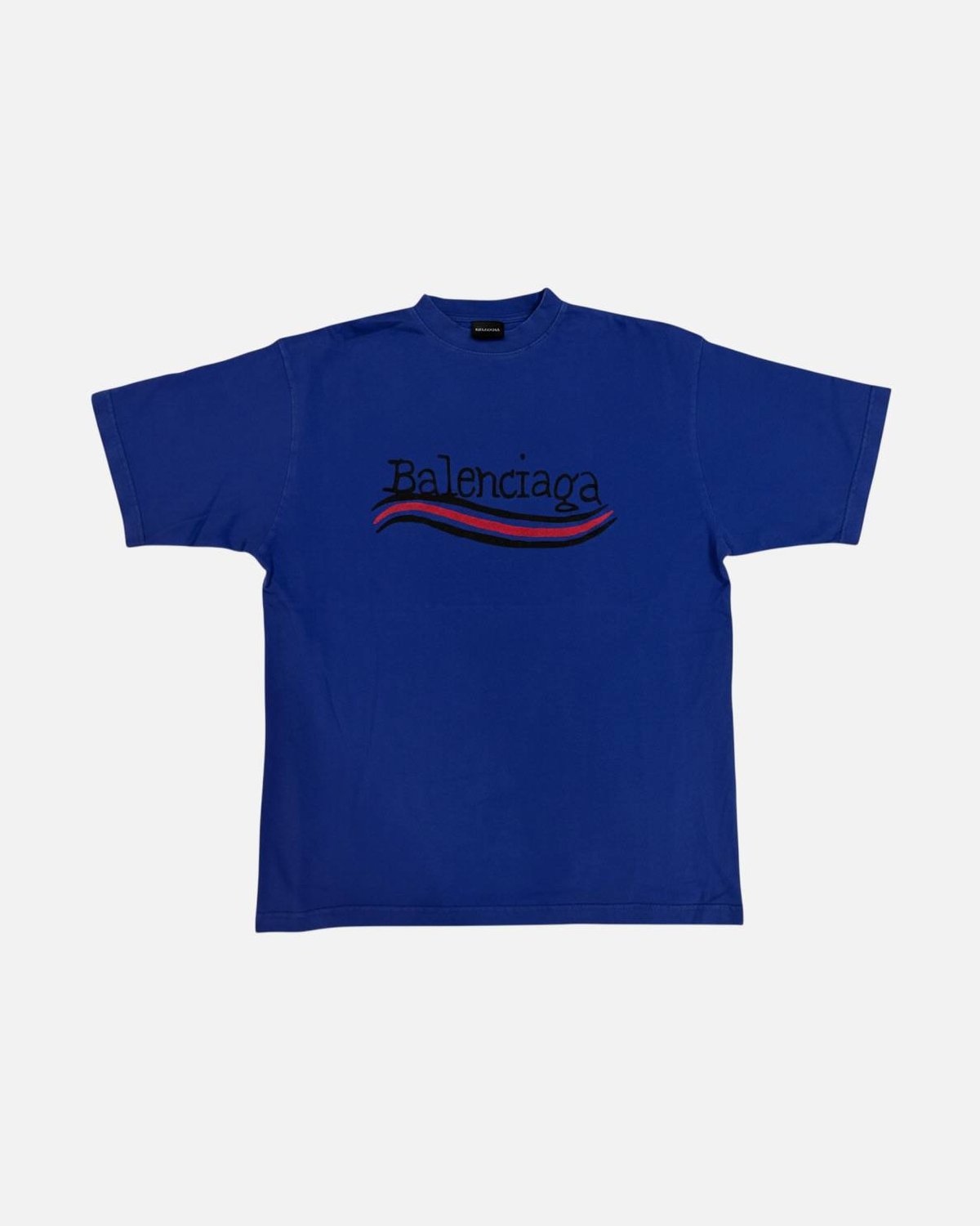 Balenciaga Hand Drawn BB Blue Tee - photo 2