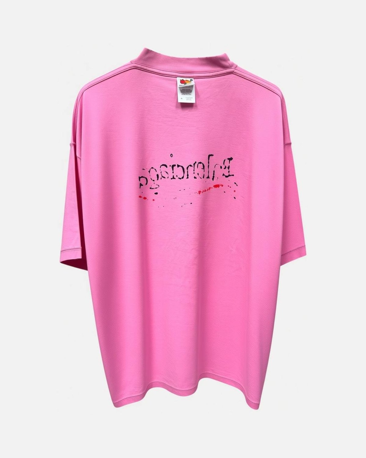 Balenciaga Hand Drawn Inside Out Pink Tee - photo 2