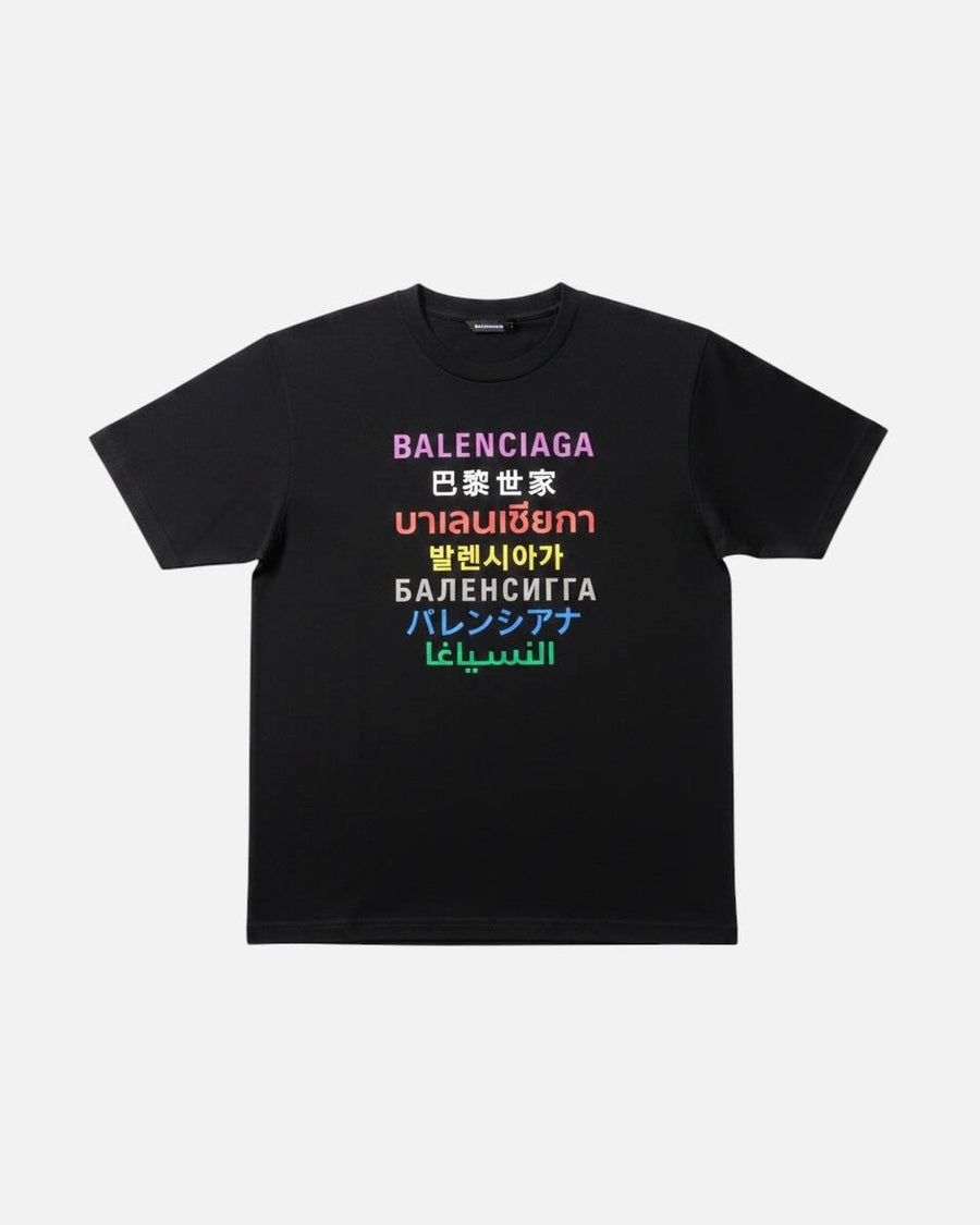 Balenciaga Language Black Kids Tee - photo 1