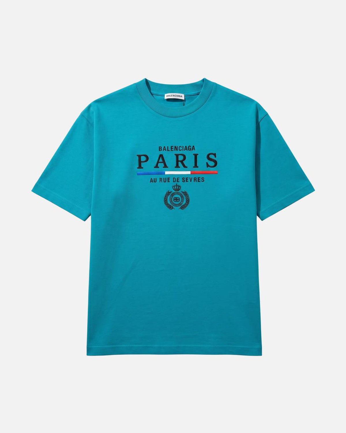 Balenciaga Paris Flag Turquoise Tee - photo 1