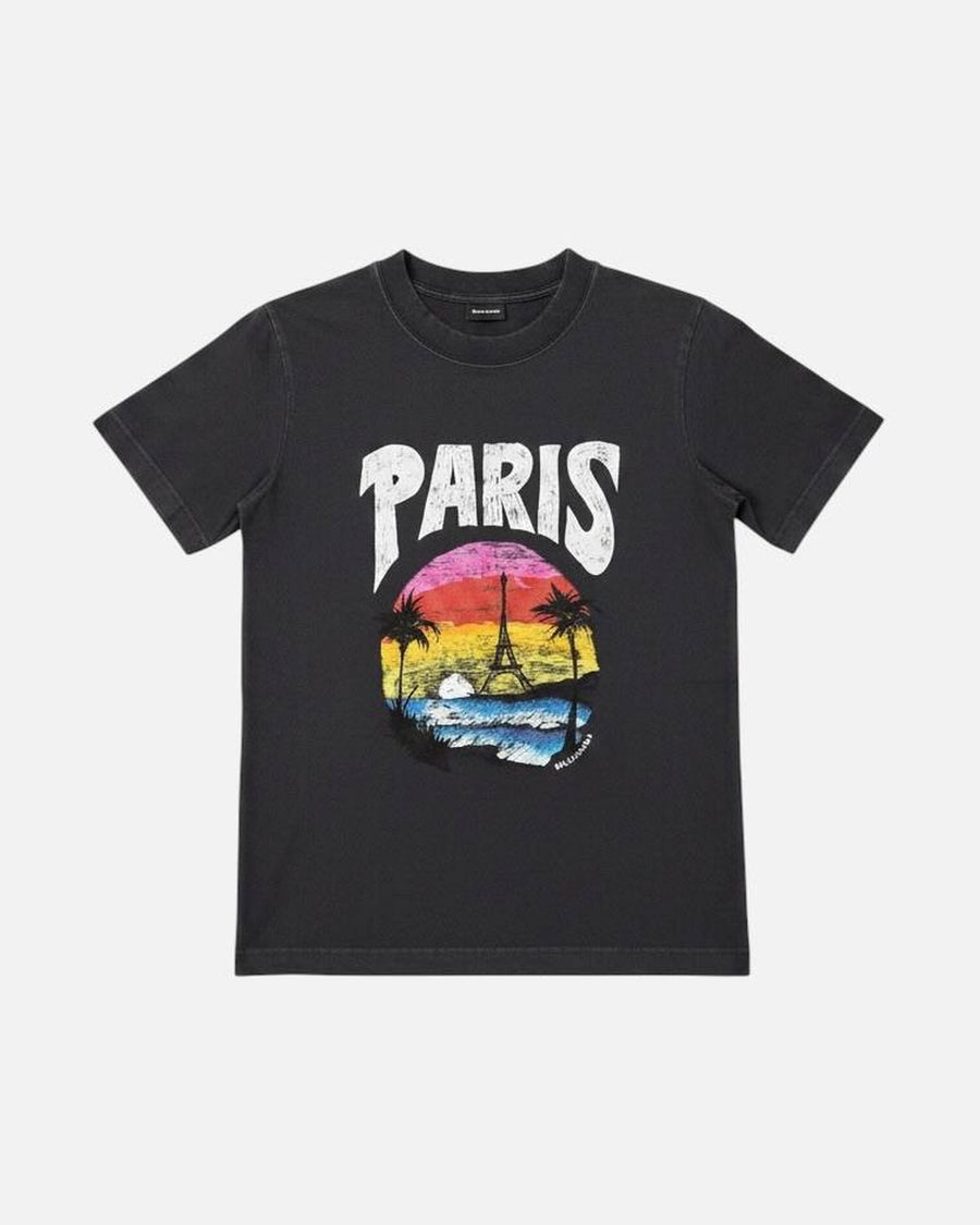 Balenciaga Paris Tropical Black Tee Kids - photo 1