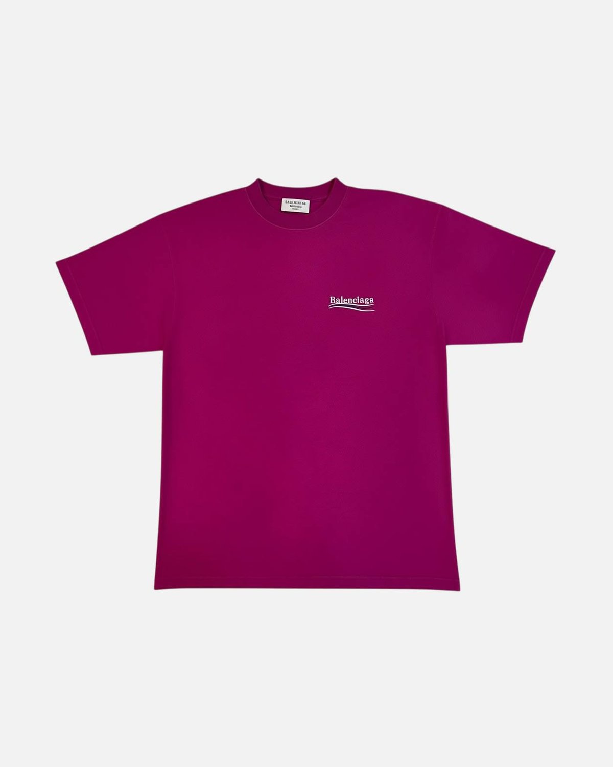 Balenciaga Political Campaign Logo Embroidered Washed Pink Tee - photo 1
