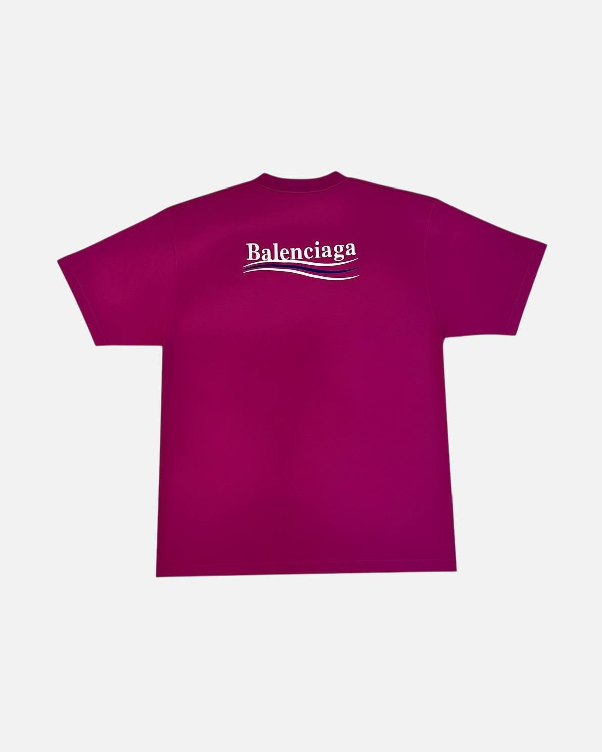 Balenciaga Political Campaign Logo Embroidered Washed Pink Tee - photo 2