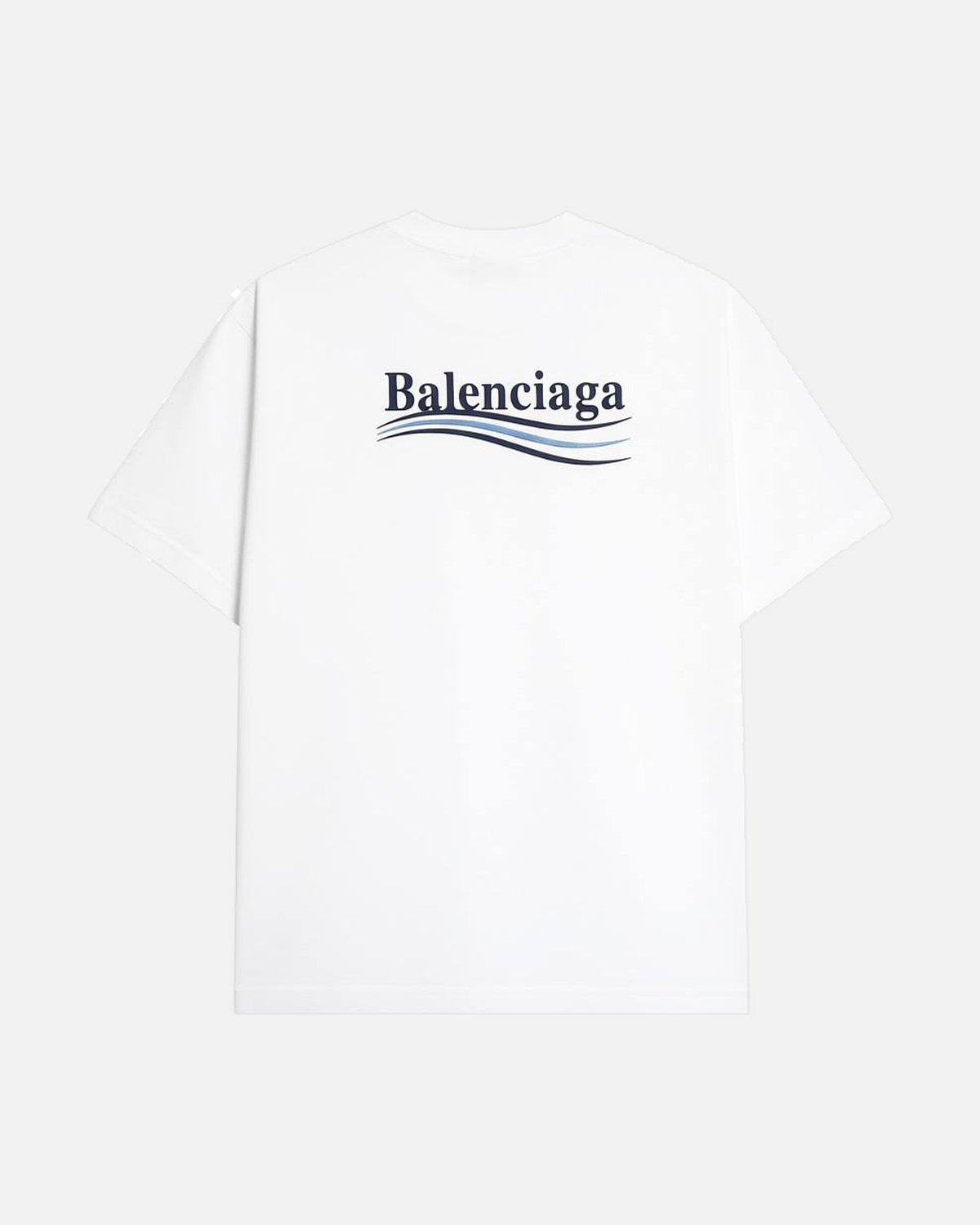 Balenciaga Political Campaign Logo Embroidered White Tee - photo 1
