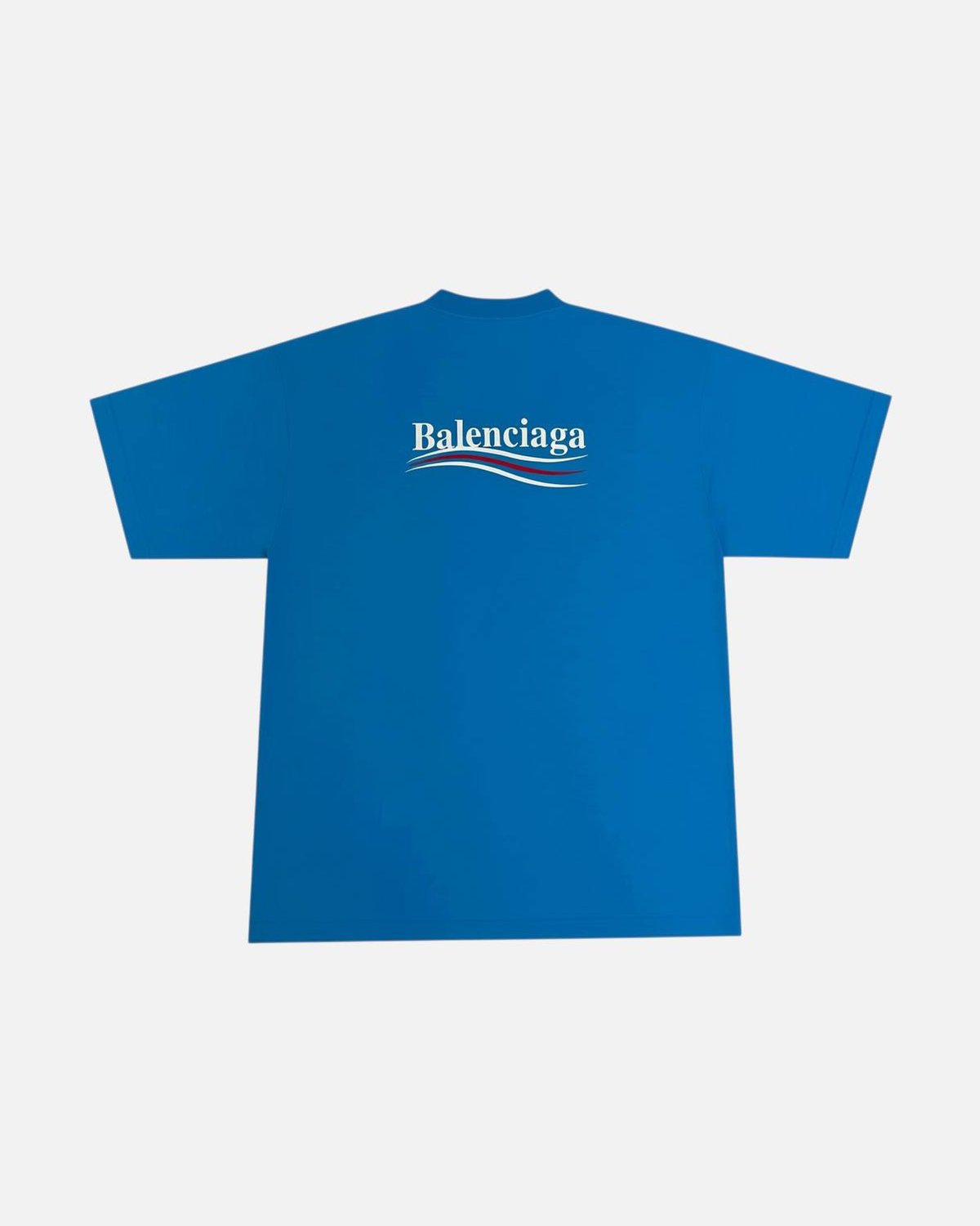 Balenciaga Political Campaign Logo Printed Blue Tee - photo 2