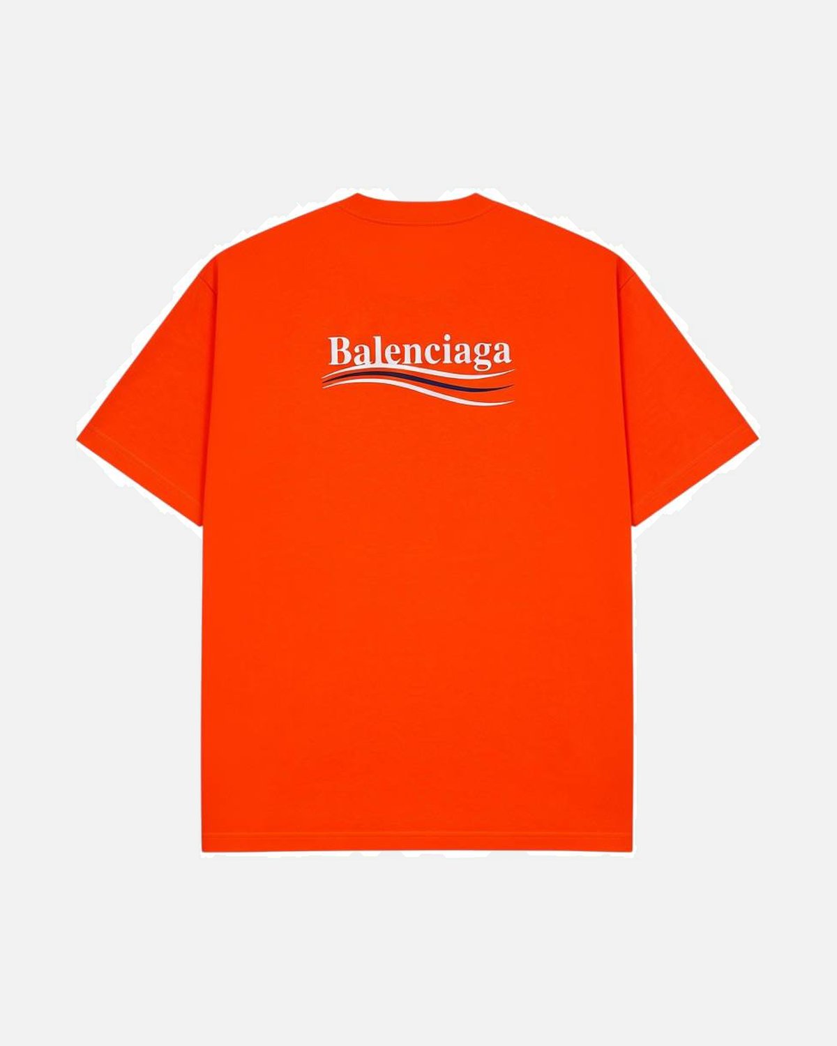 Balenciaga Political Campaign Logo Printed Orange Tee - photo 1
