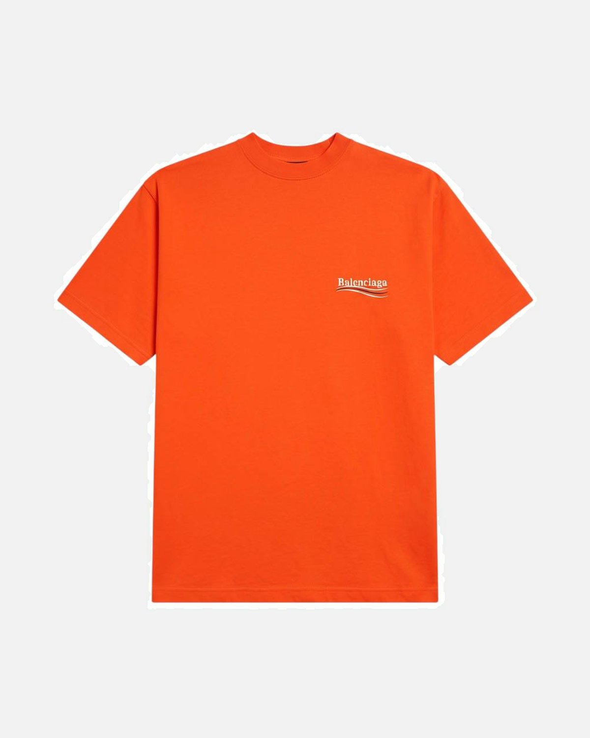Balenciaga Political Campaign Logo Printed Orange Tee - photo 2