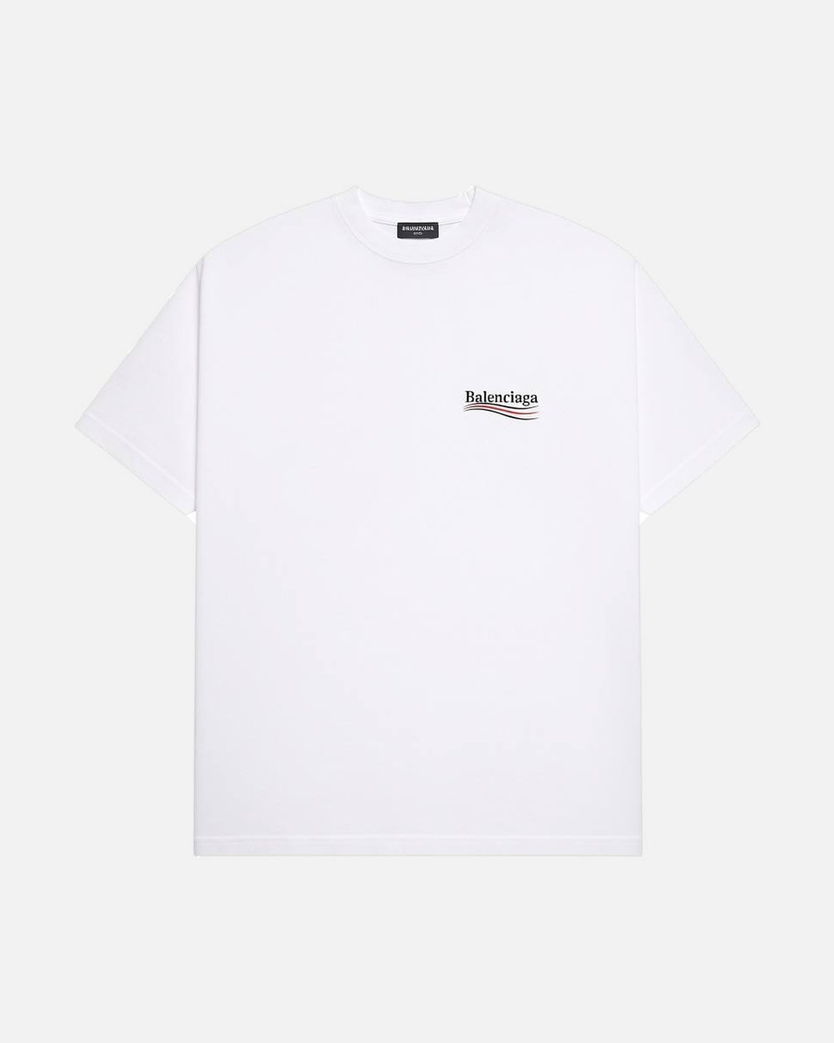 Balenciaga Political Campaign Logo Printed White Tee - photo 1