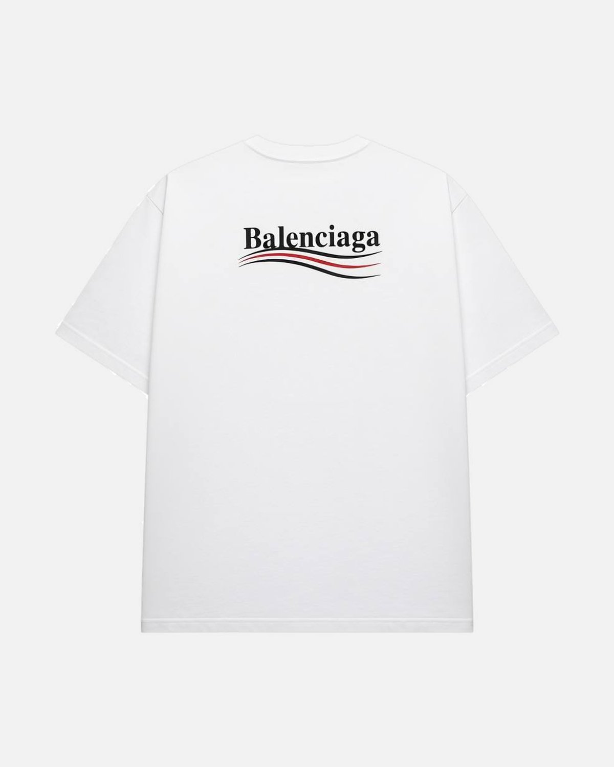 Balenciaga Political Campaign Logo Printed White Tee - photo 2