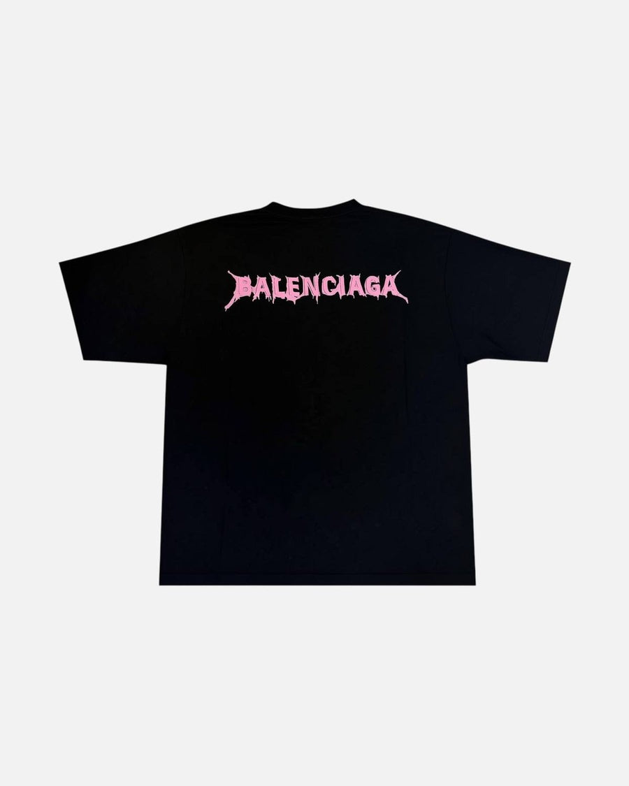 Balenciaga Rear Embossed Center Logo Pink Tee - photo 1