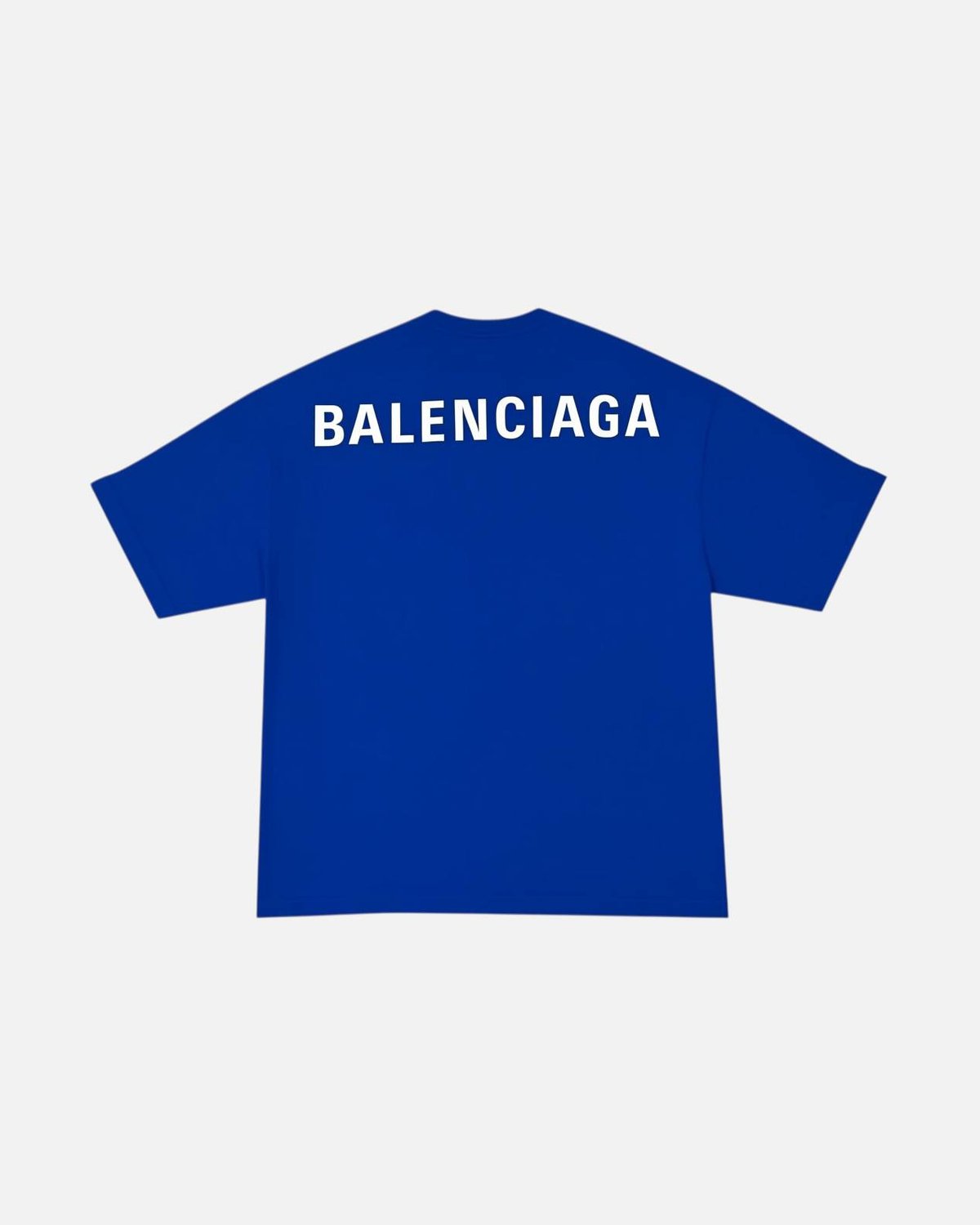 Balenciaga Rear Logo Blue Printed Tee - photo 2