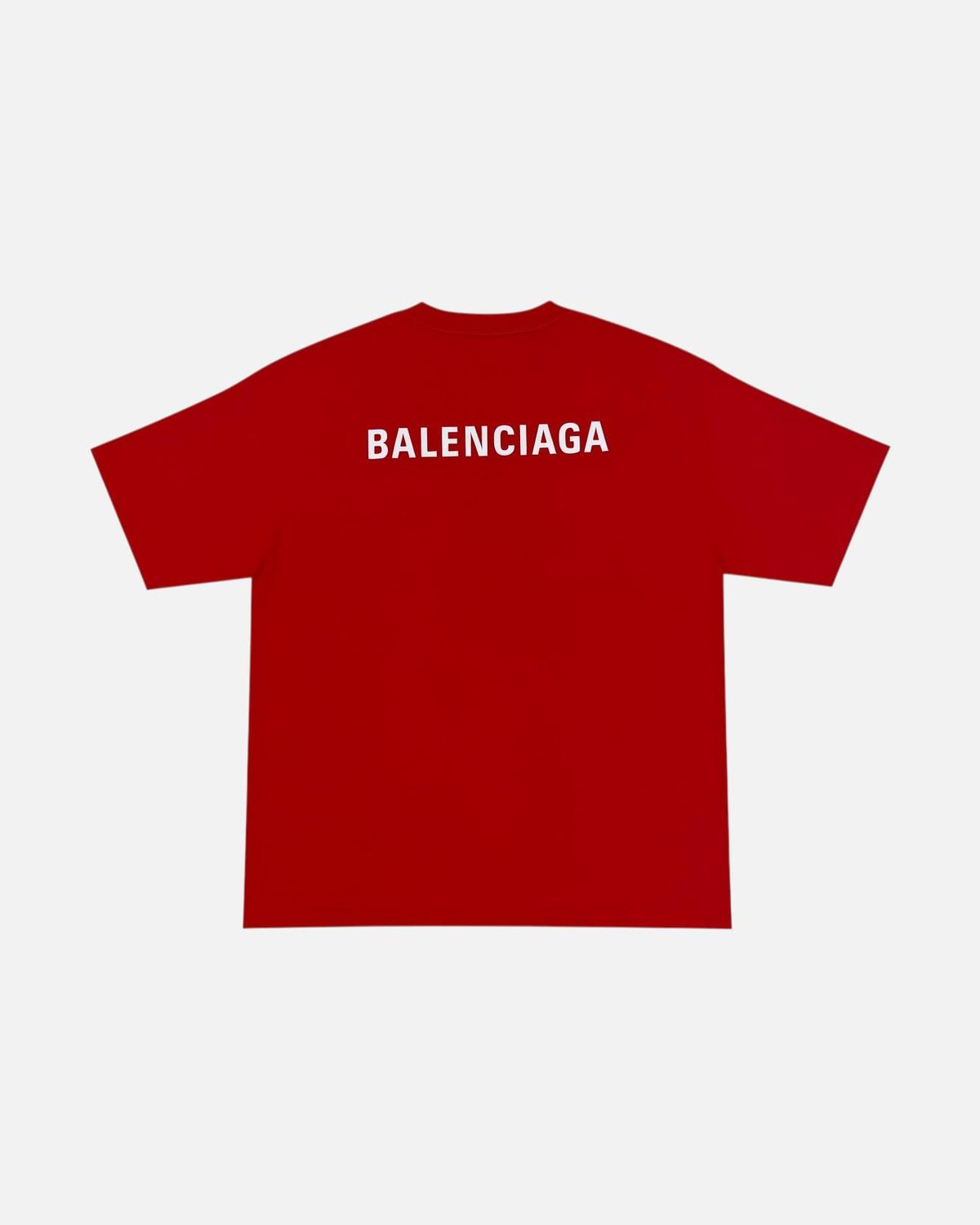 Balenciaga Rear Logo Printed Red Tee - photo 1