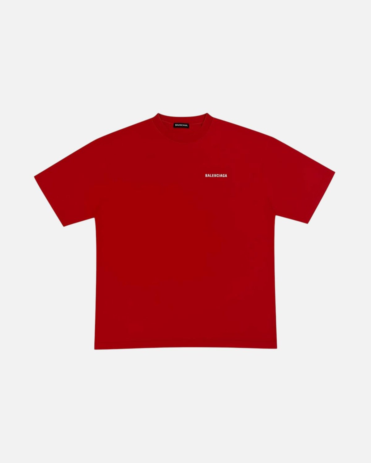 Balenciaga Rear Logo Printed Red Tee - photo 2