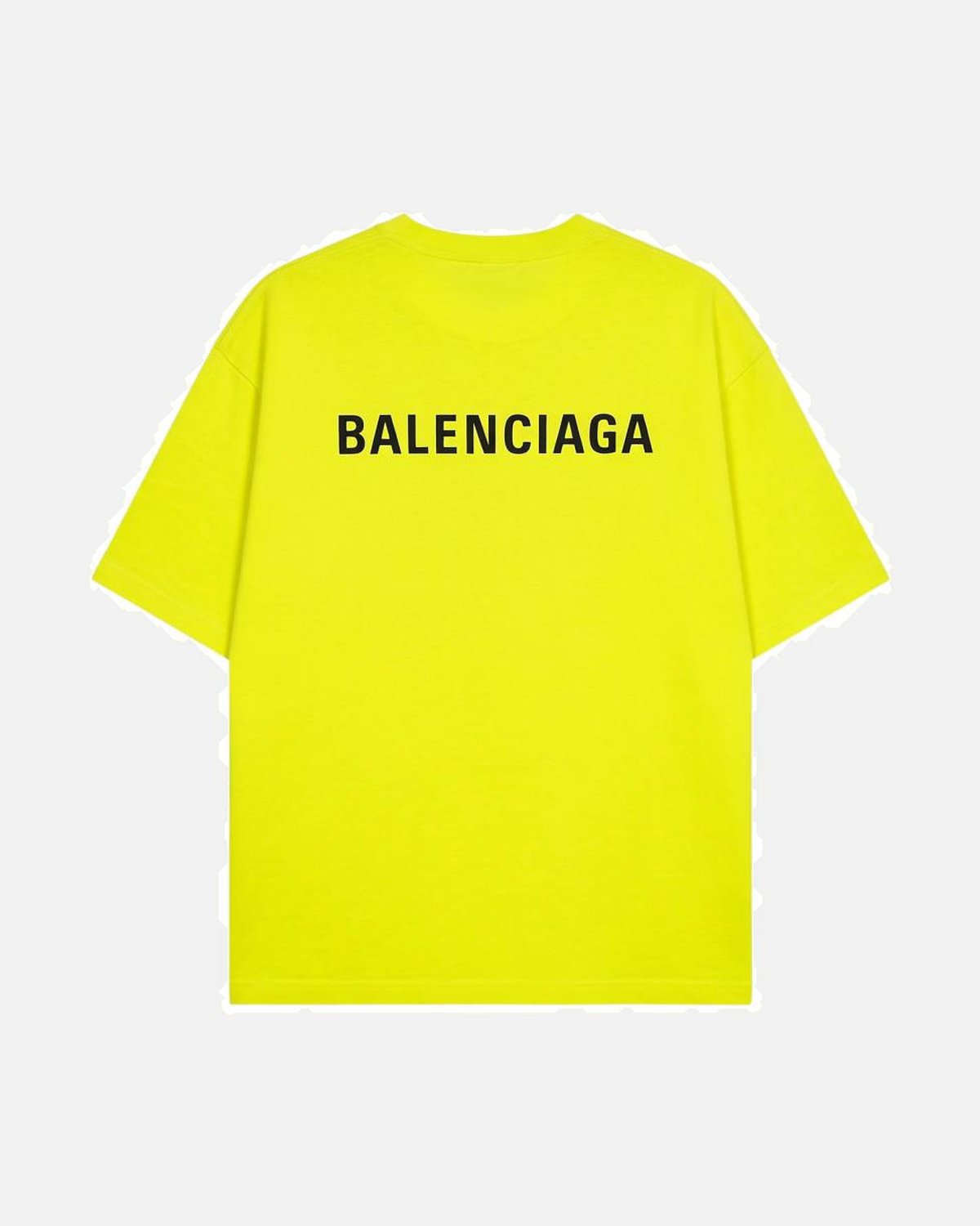 Balenciaga Rear Logo Printed Yellow Tee - photo 1