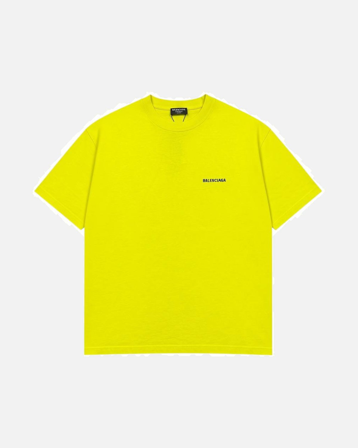 Balenciaga Rear Logo Printed Yellow Tee - photo 2