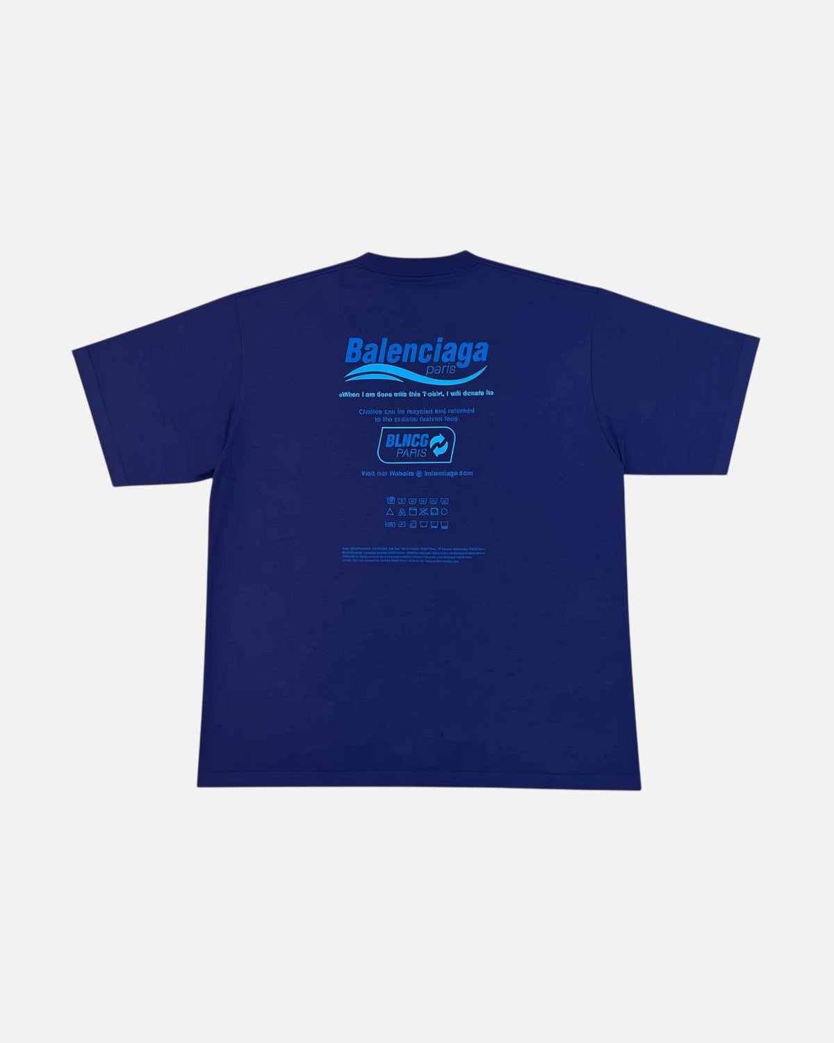 Balenciaga Recycle Blue Tee - photo 1