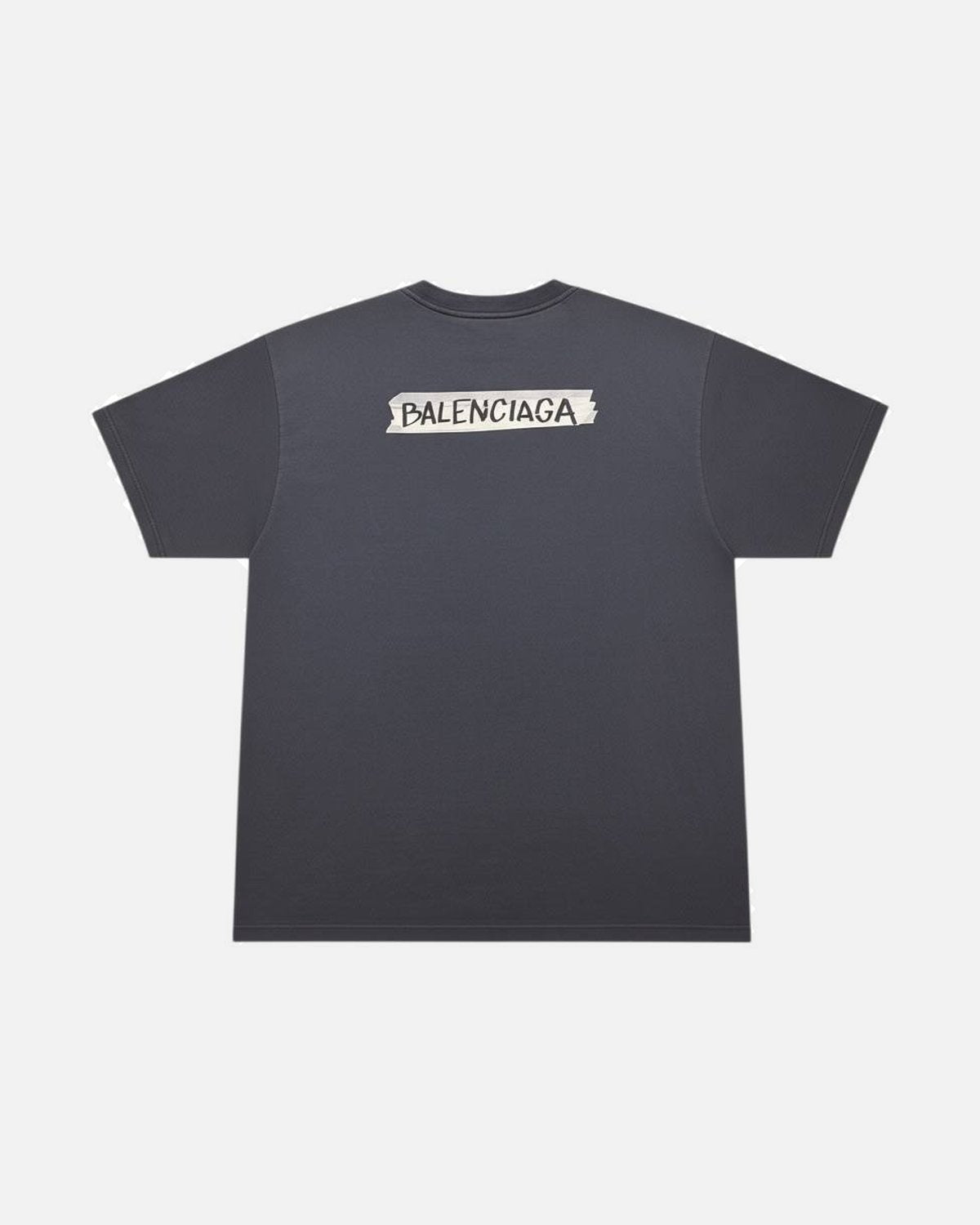 Balenciaga Tape Front Black Logo Tee - photo 2