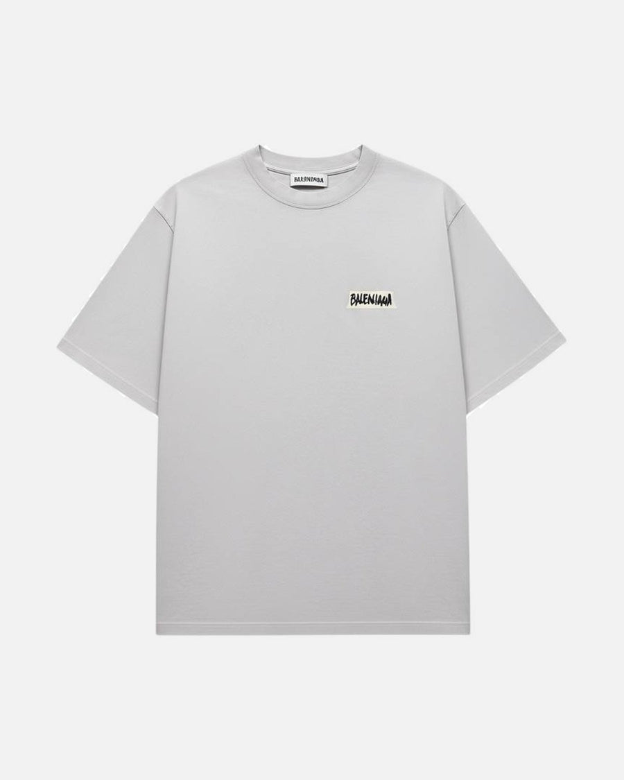Balenciaga Tape Front White Logo Tee - photo 1