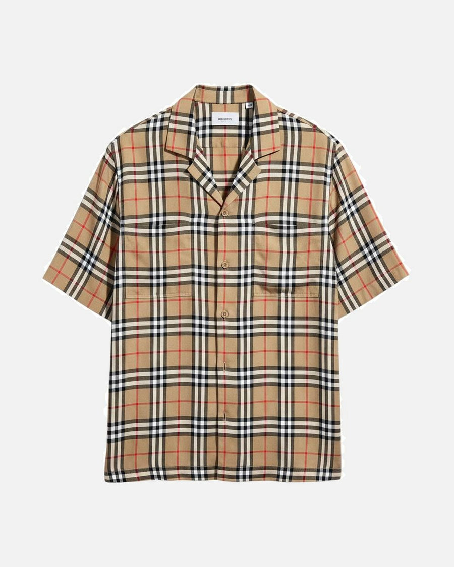 Burberry Checkered Button Brown Shirt - photo 1