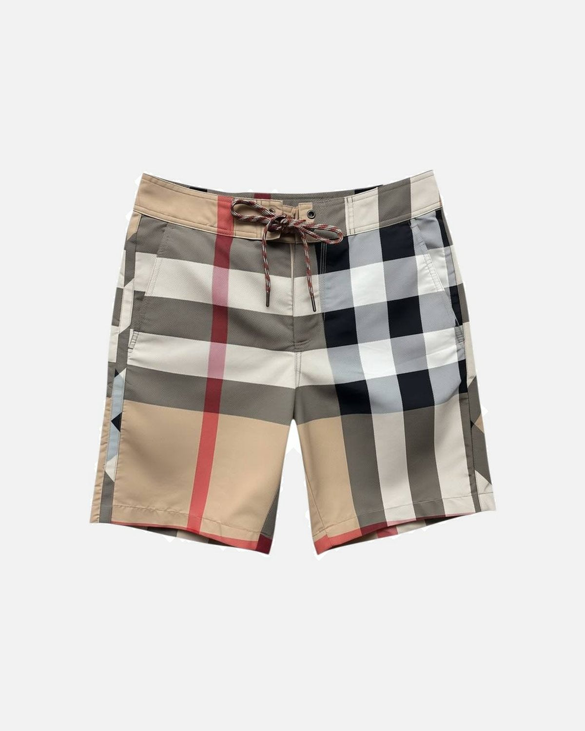 Burberry Exploded Checkered Brown Swimshorts - photo 1