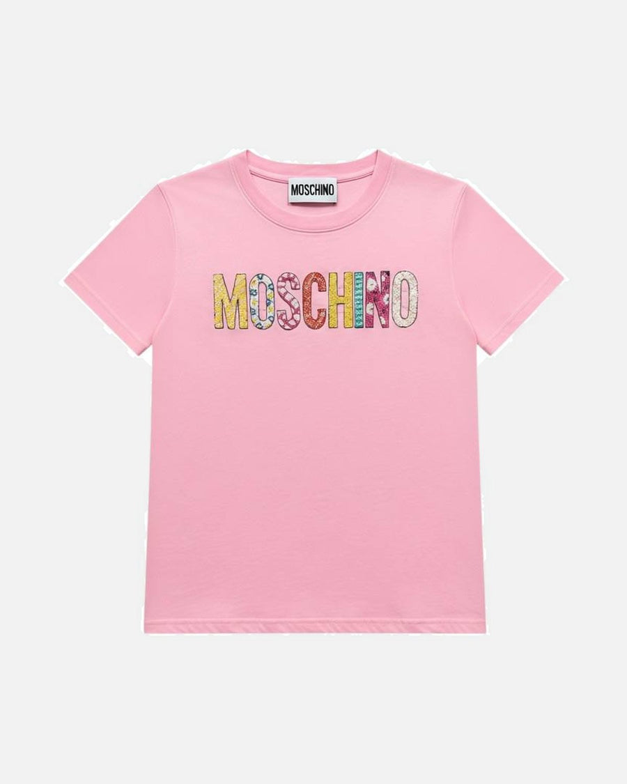 Moschino Embroidery Pink Tee - photo 1