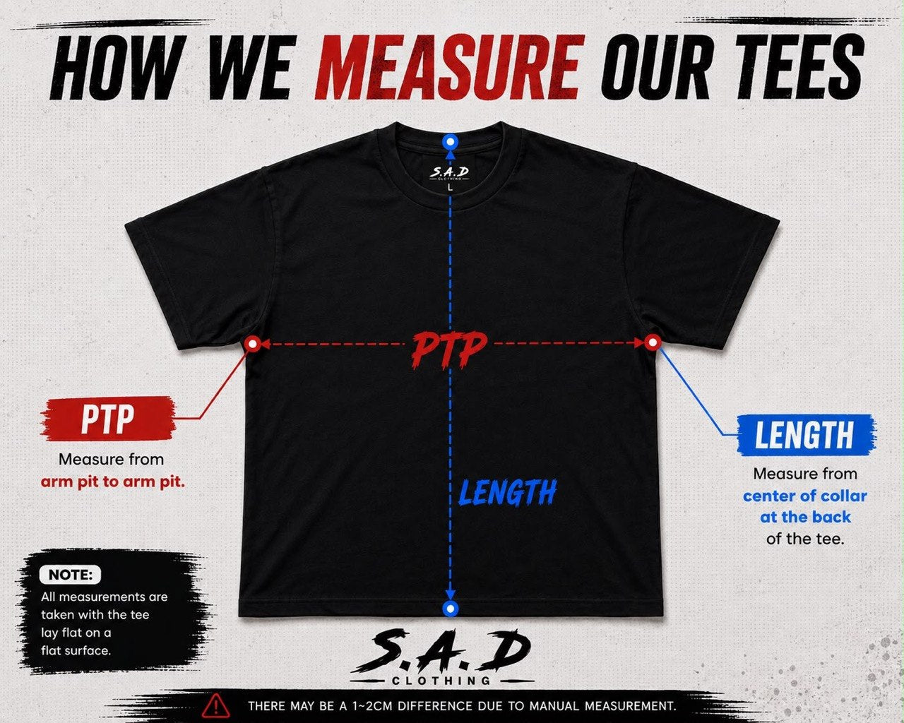 How we measure our tees